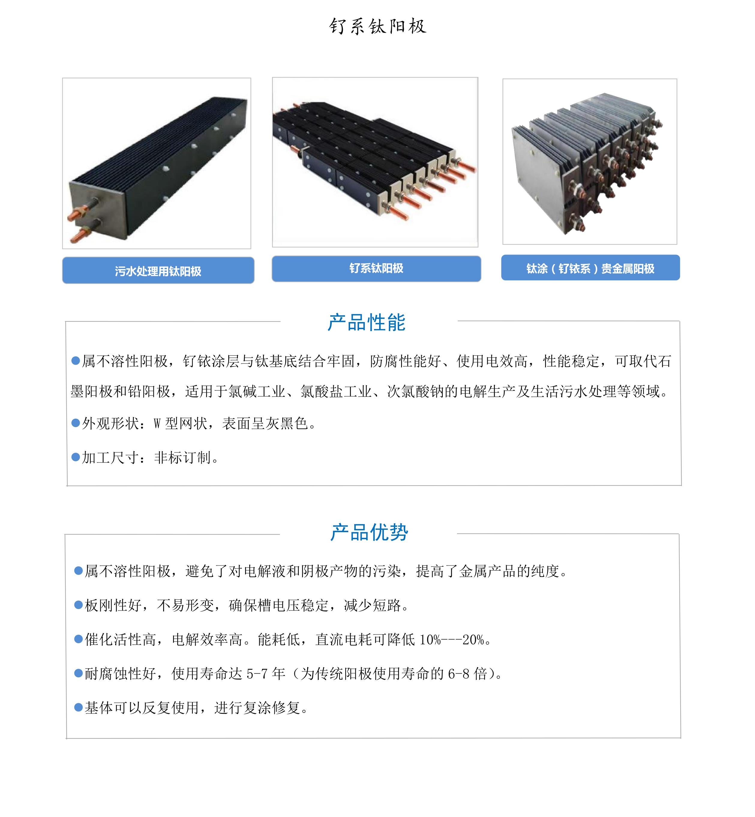 钌系钛阳极